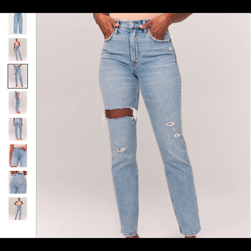 Abercrombie Curve Love Ultra High Rise 90s Straight Jean
